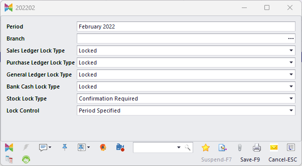 Setting Period Locks S3